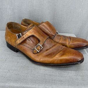 Magnanni Double Monk Cap Toe Garrett Shoes Sz 13